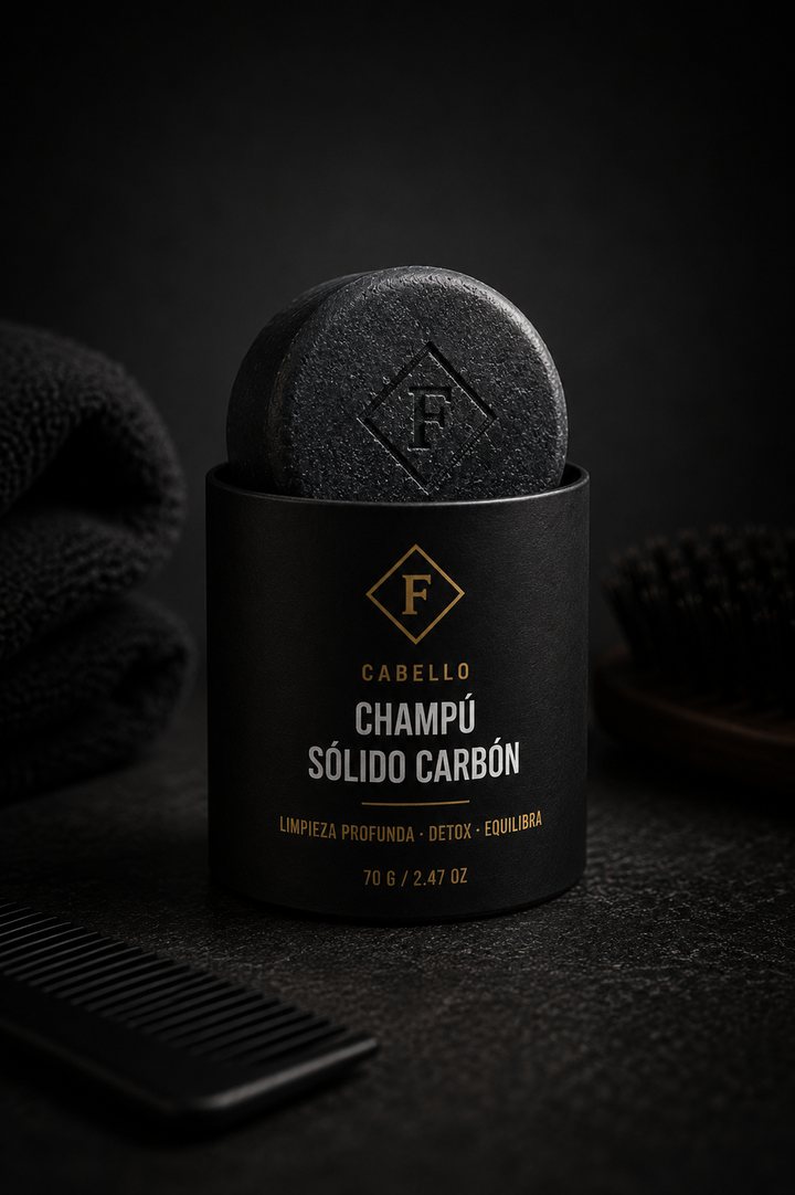 Champú sólido carbón