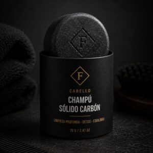 Champú sólido carbón
